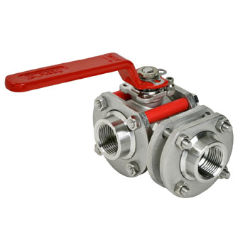 Meca-Inox PS4 3-weg kogelkraan