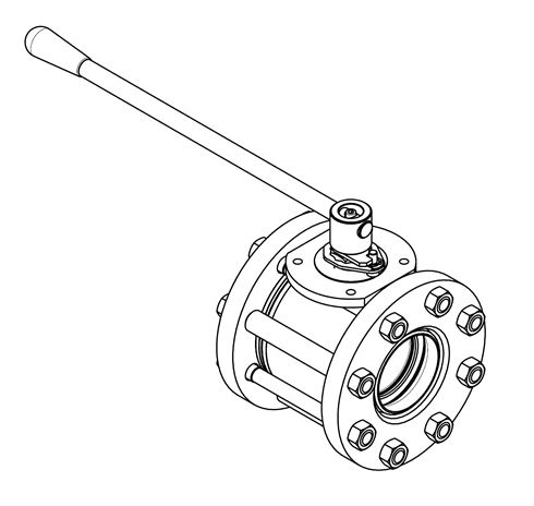 Meca-Inox kogelkraan PBS