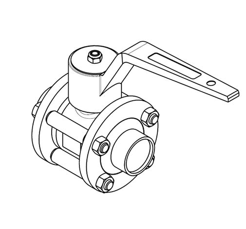 Meca-Inox kogelkraan RST